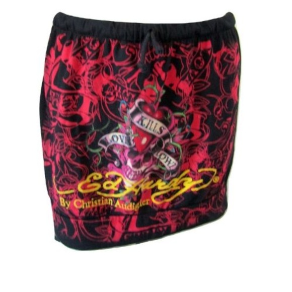Ed Hardy Dresses & Skirts - Ed Hardy Cotton Miniskirt Size Large (Fits Small)